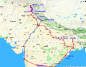 Preview: Reiseroute zum eBook Pilgerreise durch Indien von Bernd Prokop