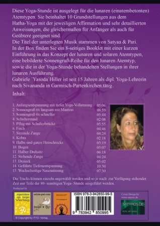 CD-Cover Rückseite lunare Yoga-Stunde