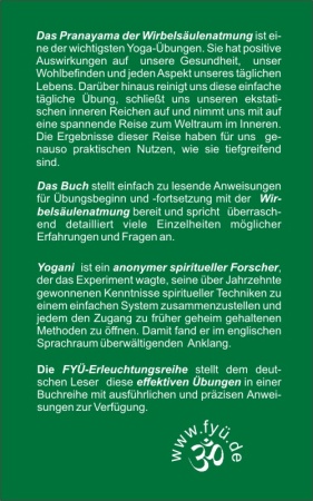 back cover Wirbelsäulenatmung Yogani FYÜ-Verlag