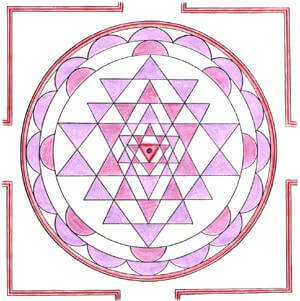 Sri Yantra violett